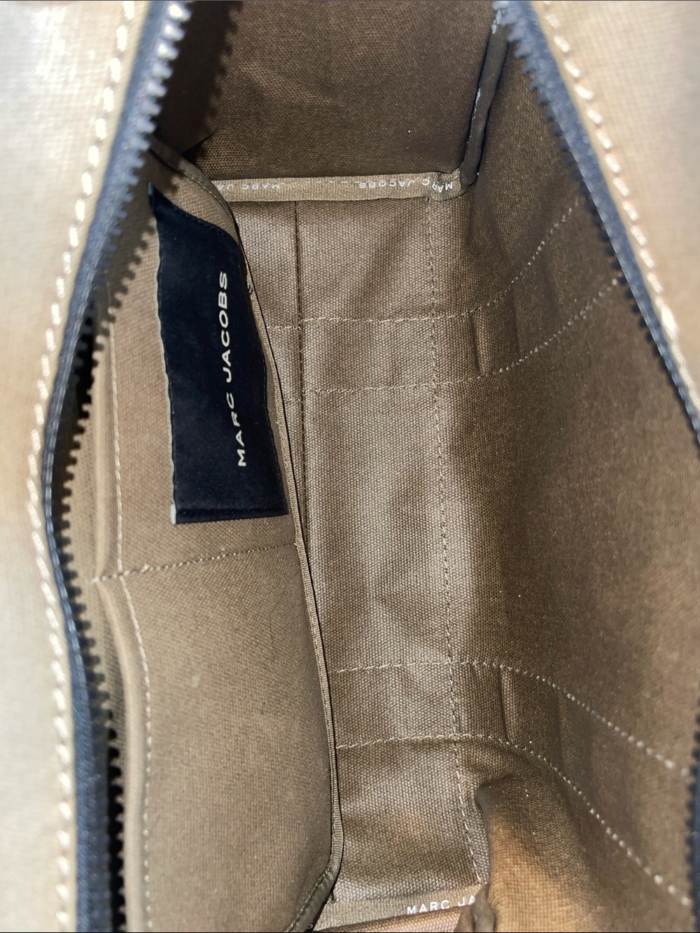 Marc Jacobs The Tote Bag Medium Canvas Tote Crossbody Khaki/Olive - Picture 7 of 8